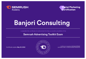 SEMrush-Advertising Toolkit Certification